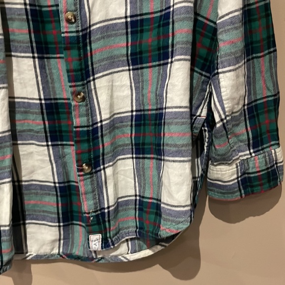 American eagle outfitters button down plaid boyfriend fit top size Small - Picture 4 of 8